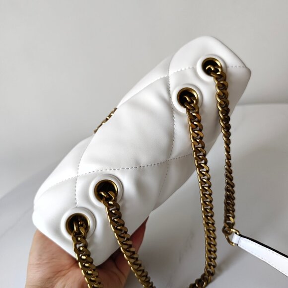 Tory Burch diamond grid platinum chain bag shoulder bag crossbody bag - Picture 7 of 8